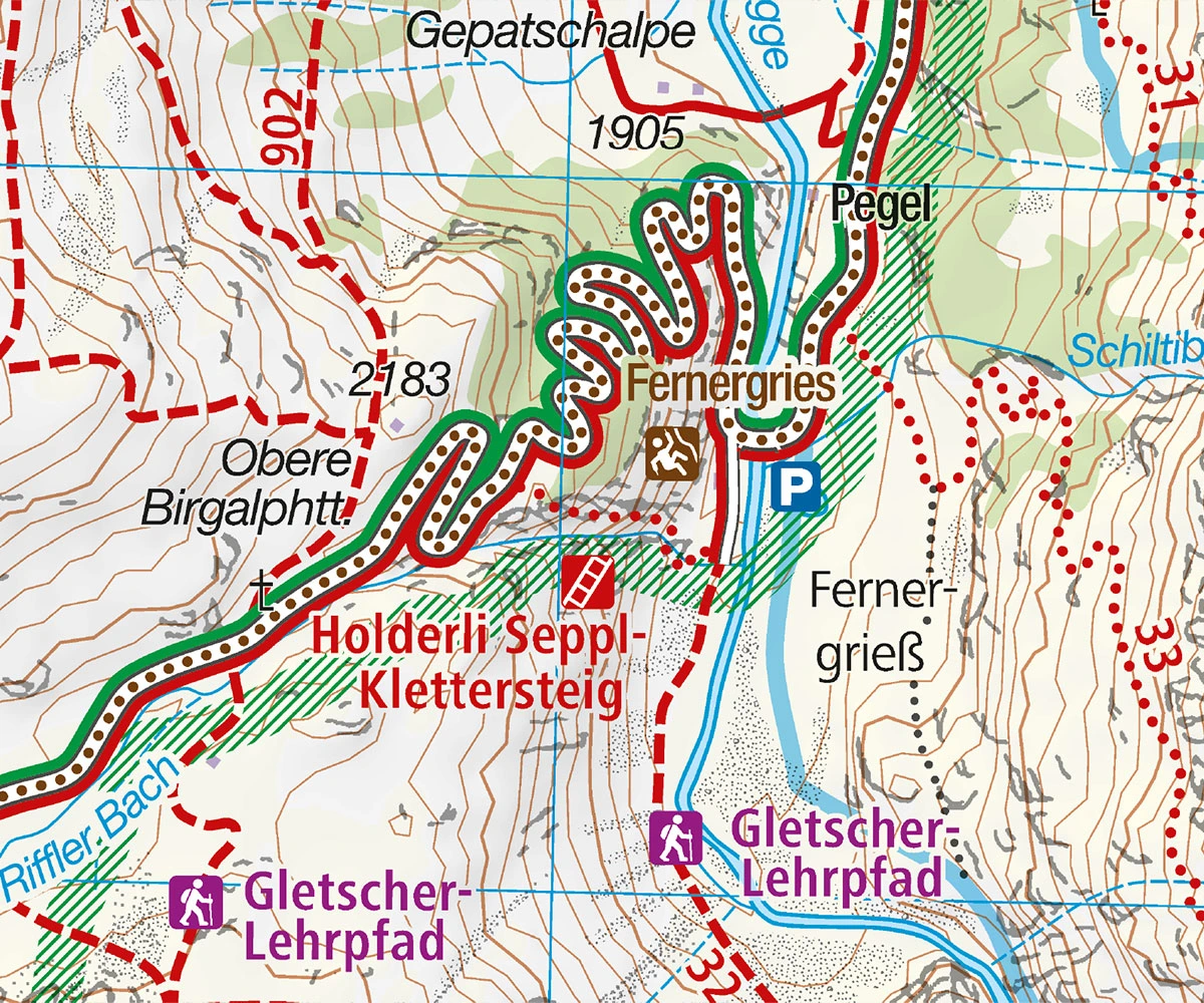 Wanderkarte 1:25'000, Inneres Ötztal, Gurgler Tal, Venter Tal
